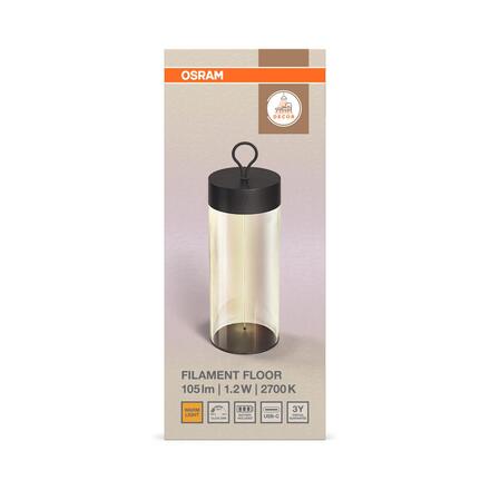 LEDVANCE dekorativní stojací svítidlo Decor Filament 1,2 W 5 V stmívatelné USB 2700 K