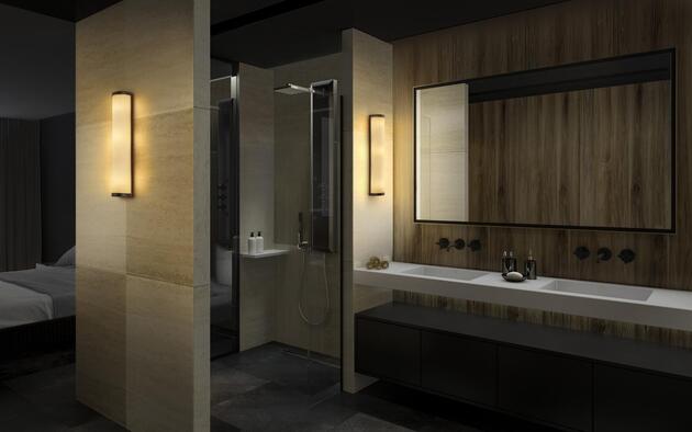 LEDVANCE koupelnové nástěnné svítidlo 455 mm E14 IP44