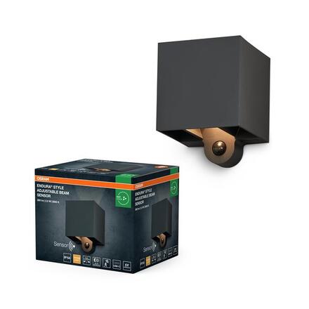 LEDVANCE venkovní nástěnné svítidlo Endura Style Adjustable Beam Sensor 2,5 W 3000 K PIR USB