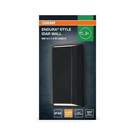 LEDVANCE venkovní nástěnné svítidlo Endura Style Idar 7,5 W 220-240 V 3000 K IP65 tmavě šedé