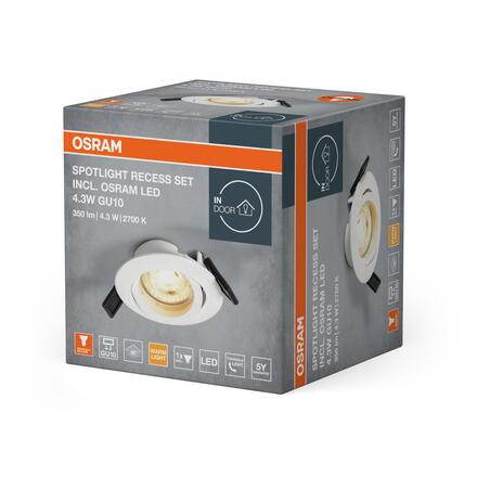 LEDVANCE vestavné LED svítidlo Spotlight Set 4,3 W GU10 220-240 V 2700 K bílé