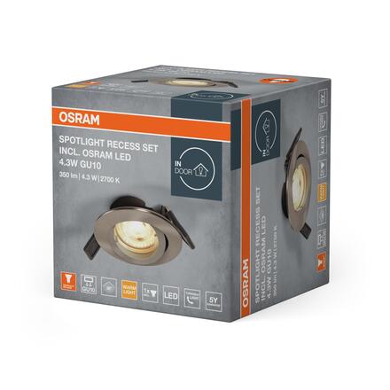 LEDVANCE vestavné LED svítidlo Spotlight Set GU10 4,3 W 220-240 V 2700 K