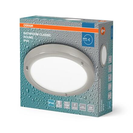 LEDVANCE stropní svítidlo do koupelny Bathroom 310 mm E27 220-240 V chrom IP44