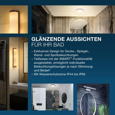 LEDVANCE stropní svítidlo do koupelny Bathroom 310 mm E27 220-240 V chrom IP44