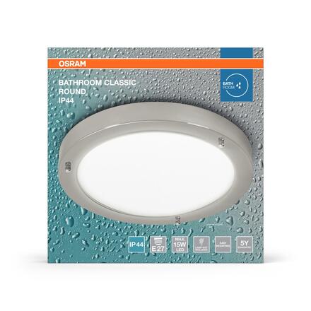 LEDVANCE stropní svítidlo do koupelny Bathroom 310 mm E27 220-240 V chrom IP44
