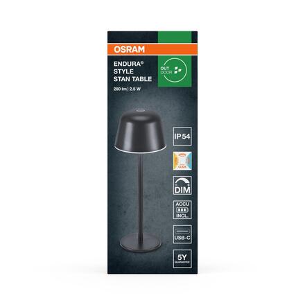 LEDVANCE stolní LED svítidlo Endura Style Table CCT 2,5 W 5 V USB stmívatelné