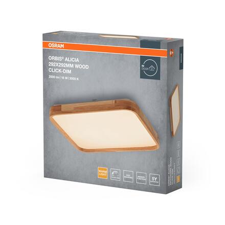 LEDVANCE stropní svítidlo Orbis Alicia 16 W 220-240 V 3000 K stmívatelné dřevo