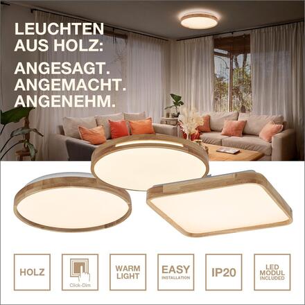LEDVANCE stropní svítidlo Orbis Alicia 16 W 220-240 V 3000 K stmívatelné dřevo