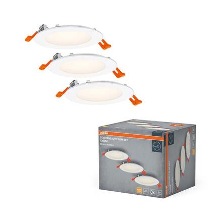 LEDVANCE vestavné LED svítidlo Downlight Slim Set 3× 8 W 3000 K 120 mm