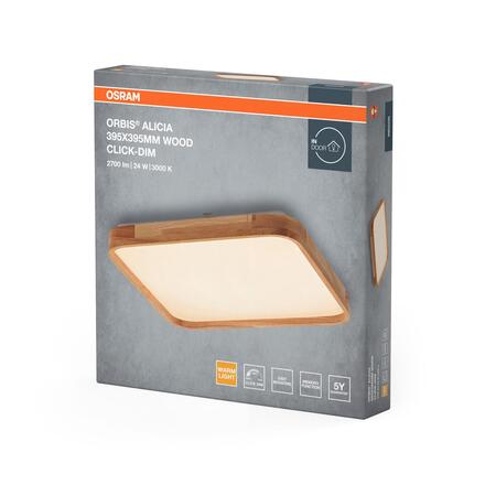 LEDVANCE stropní svítidlo Orbis Alicia 24 W 220-240 V 3000 K stmívatelné dřevo
