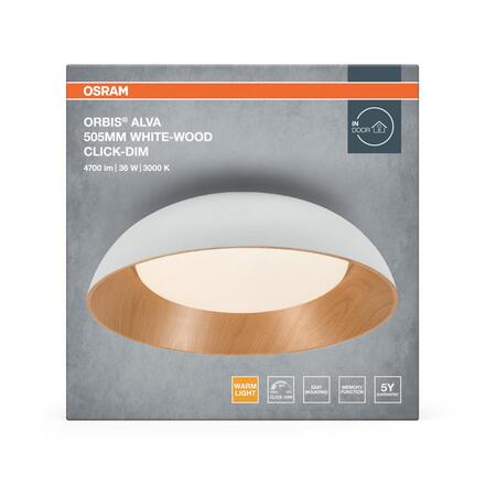 LEDVANCE stropní svítidlo Orbis Alva 505 mm 36 W 3000 K stmívatelné