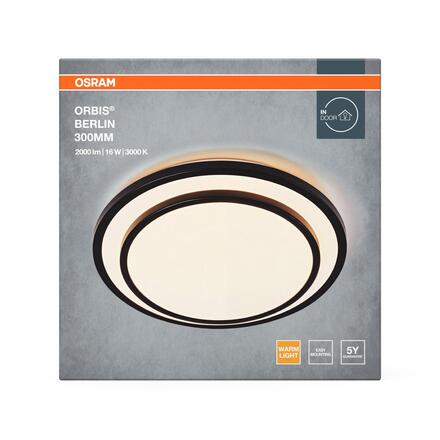 LEDVANCE stropní svítidlo Orbis Berlin 16 W 220-240 V 3000 K 293 mm černé