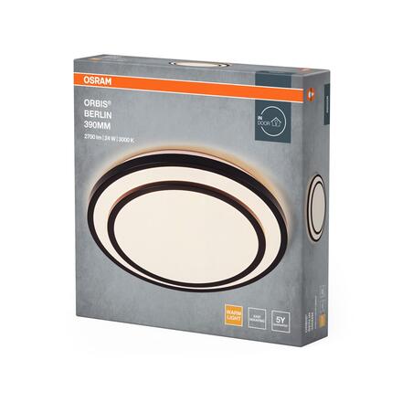 LEDVANCE stropní svítidlo Orbis Berlin 24 W 220-240 V 3000 K 390 mm černé