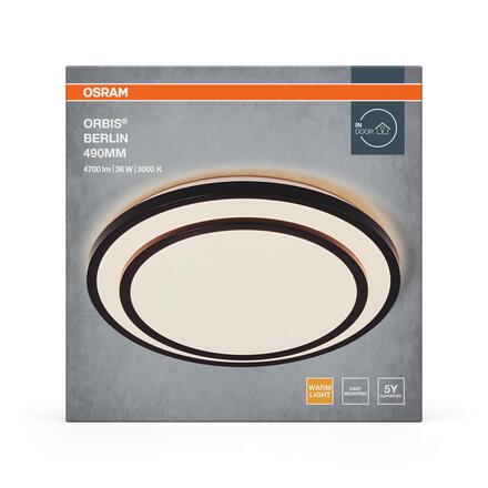LEDVANCE stropní svítidlo Orbis Berlin 36 W 220-240 V 3000 K černé