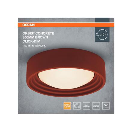 LEDVANCE stropní svítidlo Orbis Concrete 300 mm 13 W 220-240 V 3000 K stmívatelné