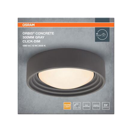 LEDVANCE stropní svítidlo Orbis Concrete 13 W 220-240 V 3000 K stmívatelné