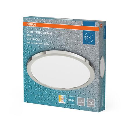 LEDVANCE LED stropní svítidlo do koupelny Bathroom 18 W 220-240 V 300 mm IP44 CCT chrom
