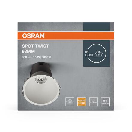 LEDVANCE vestavné LED svítidlo Spot Twist 93 mm 10 W 3000 K 220-240 V bílá