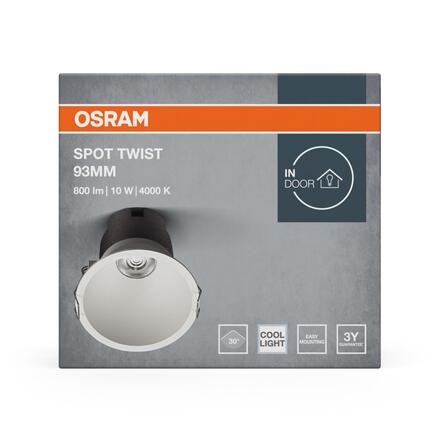 LEDVANCE vestavné LED svítidlo Spot Twist 93 mm 10 W 4000 K 220-240 V 30°