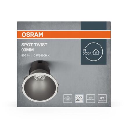 LEDVANCE vestavné LED svítidlo Spot Twist 93 mm 10 W 4000 K 800 lm 30°