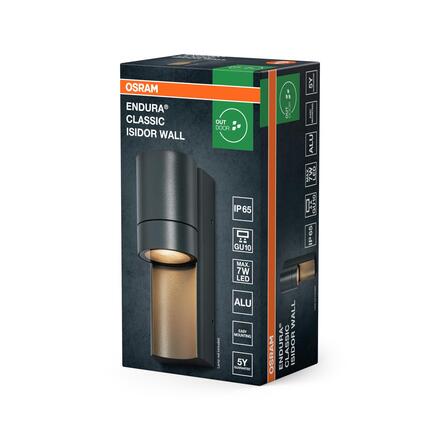 LEDVANCE venkovní nástěnné svítidlo Endura Classic Isidor GU10 220-240 V IP65