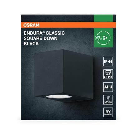 LEDVANCE venkovní nástěnné svítidlo Endura Classic Square Down GU10 220-240 V IP44