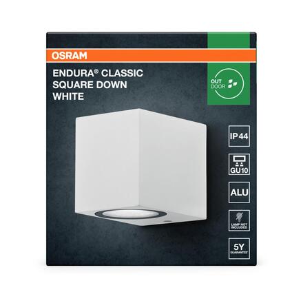 LEDVANCE venkovní nástěnné svítidlo Endura Classic Square Down GU10 220-240 V IP44