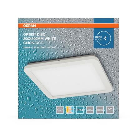 LEDVANCE stropní svítidlo Orbis Disc 30×30 cm 22 W CCT IP44