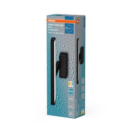 LEDVANCE koupelnové svítidlo ORBIS Disc Bar 7 W 220-240 V 400 mm černé CCT IP44