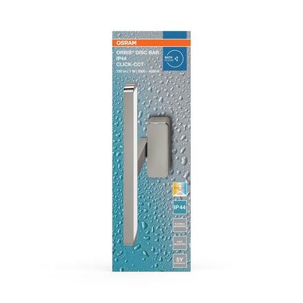 LEDVANCE koupelnové svítidlo ORBIS Disc Bar 400 mm 7 W 220-240 V CCT IP44 chrom