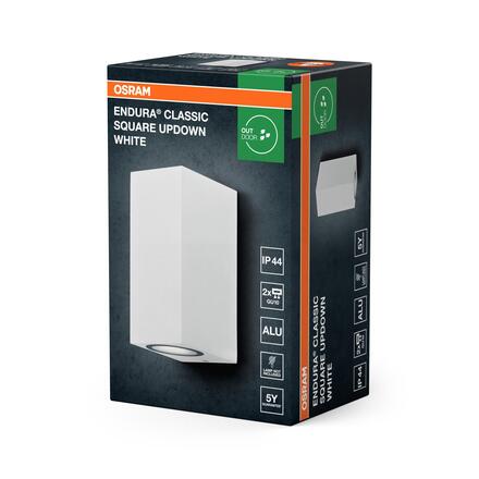 LEDVANCE venkovní nástěnné svítidlo ENDURA Classic Square UpDown GU10 220-240 V IP44