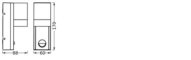 LEDVANCE venkovní nástěnné svítidlo Endura Classic Isidor GU10 IP65 senzor