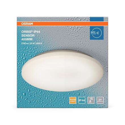 LEDVANCE stropní svítidlo Orbis Sensor 25 W 220-240 V 400 mm IP44 s čidlem