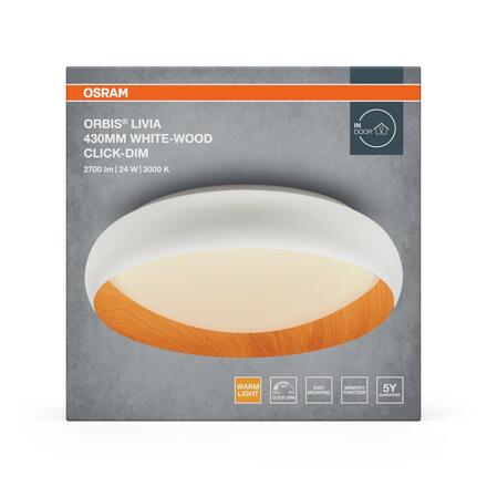 LEDVANCE stropní svítidlo Orbis Livia 430 mm 24 W 3000 K stmívatelné