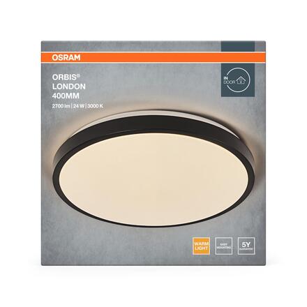 LEDVANCE stropní svítidlo Orbis London 24 W 220-240 V 3000 K černé