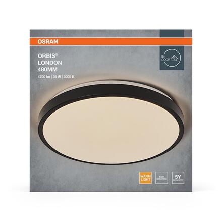 LEDVANCE stropní svítidlo Orbis London 36 W 220-240 V 3000 K černé