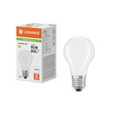 LEDVANCE LED Classic A 60 Filament P 5.9W 840 matná E27 4099854465956