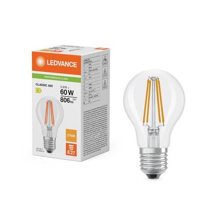 LEDVANCE LED Classic A 60 Filament P 5.9W 827 čirá E27 4099854465970