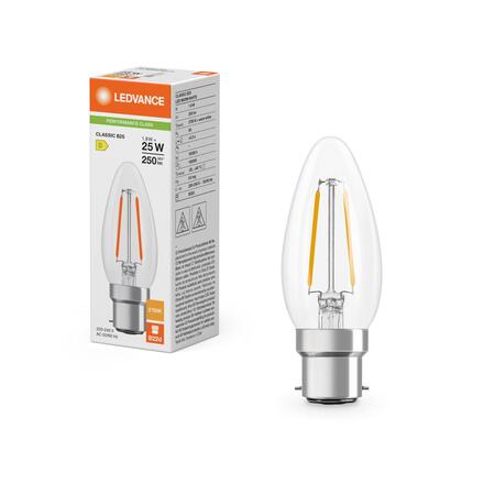 LEDVANCE LED Classic B 25 Filament P 1.8W 827 čirá B22d 4099854466175