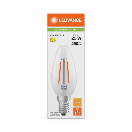 LEDVANCE LED Classic B 25 Filament P 1.8W 827 čirá E14 4099854466298