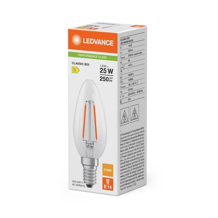LEDVANCE LED Classic B 25 Filament P 1.8W 827 čirá E14 4099854466298