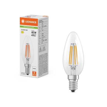 LEDVANCE LED Classic B 40 Filament P 3.4W 840 čirá E14 4099854466403