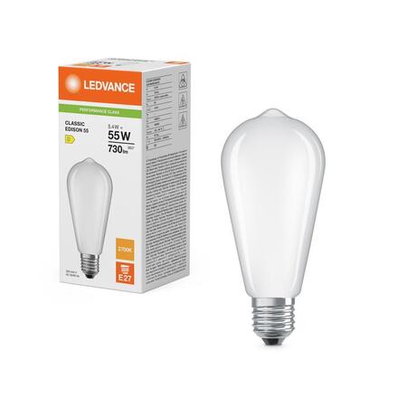 LEDVANCE LED Classic Edison 55 Filament P 5.4W 827 matná E27 4099854467486