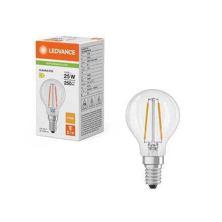 LEDVANCE LED Classic P 25 Filament P 1.8W 827 čirá E14 4099854468117