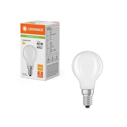 LEDVANCE LED Classic P 40 Filament P 3.4W 827 matná E14 4099854468377