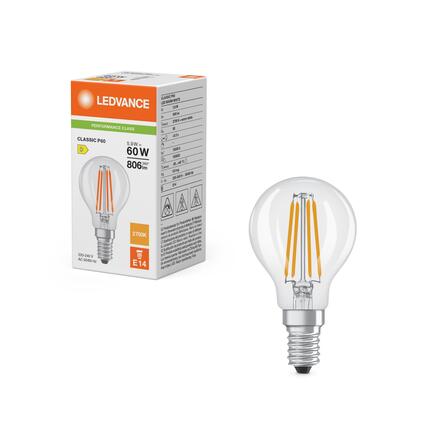 LEDVANCE LED Classic P 60 Filament P 5.9W 827 čirá E14 4099854468513