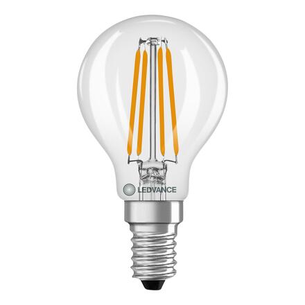 LEDVANCE LED Classic P 60 Filament třída A S 3.8W 827 čirá E14 4099854477607