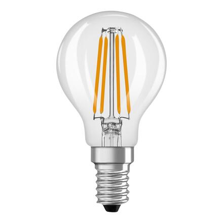 LEDVANCE LED Classic P 60 Filament třída A S 3.8W 827 čirá E14 4099854477607