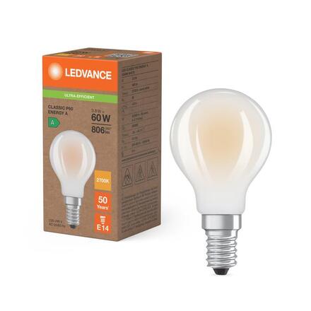 LEDVANCE LED Classic P 60 Filament třída A S 3.8W 827 matná E14 4099854477744