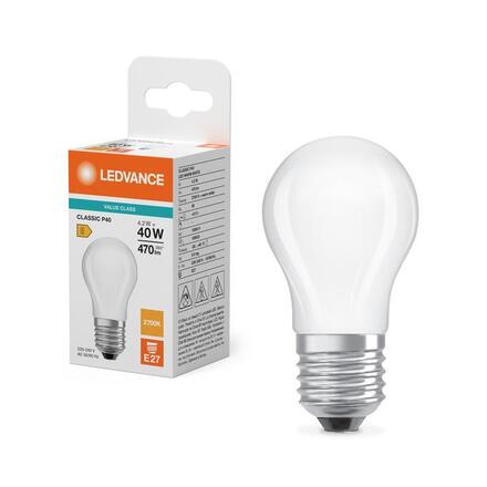 LEDVANCE LED Classic P 40 Filament V 4.2W 827 matná E27 4099854482465